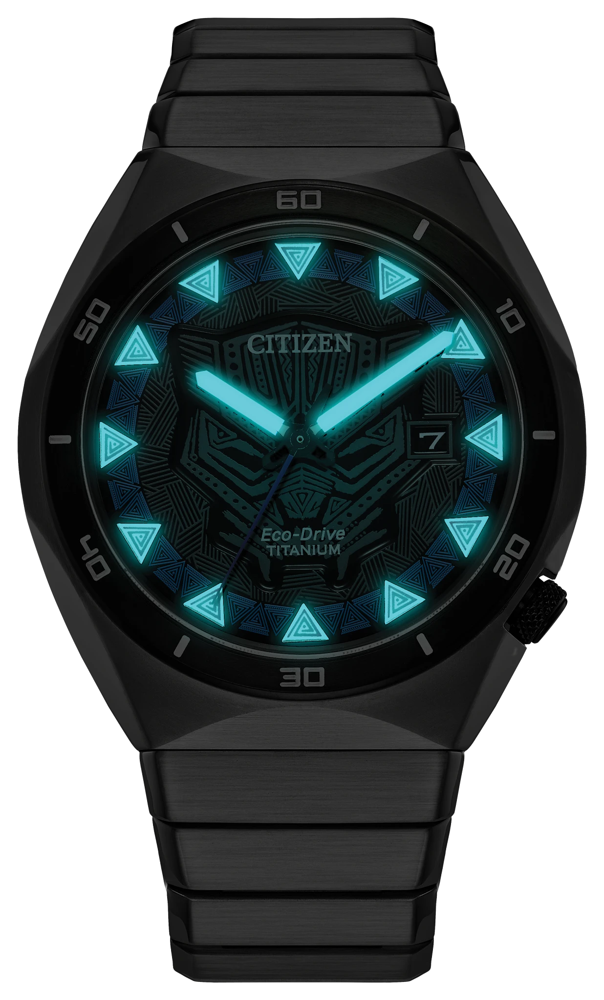 Black Panther Black Dial Super Titanium Bracelet AW1668-50W | CITIZEN